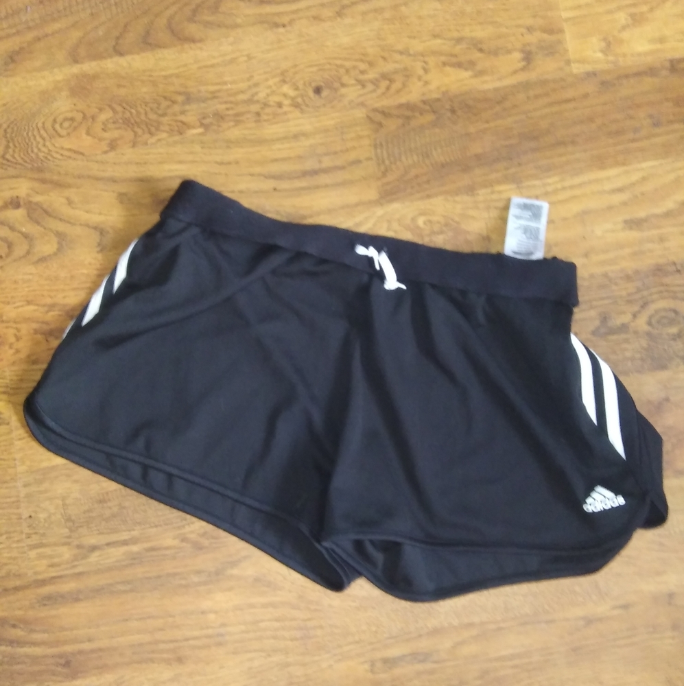 Adidas climate size large black and white shorts